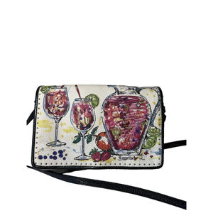 BRIGHTON FAVORITE FRUIT SANGRIA LEATHER ORGANIZER CROSSBODY PURSE